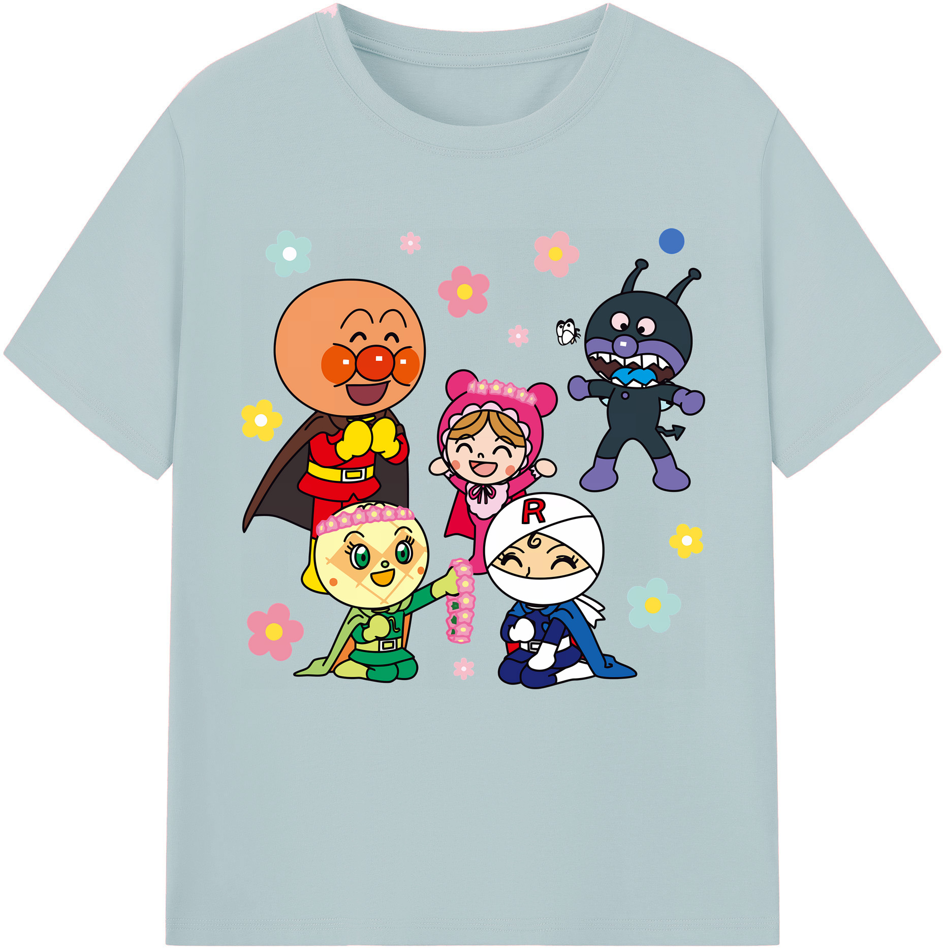 （画像用） アンパンマン Anpanman 綿100％半袖Tシャツ（フロントプリント）